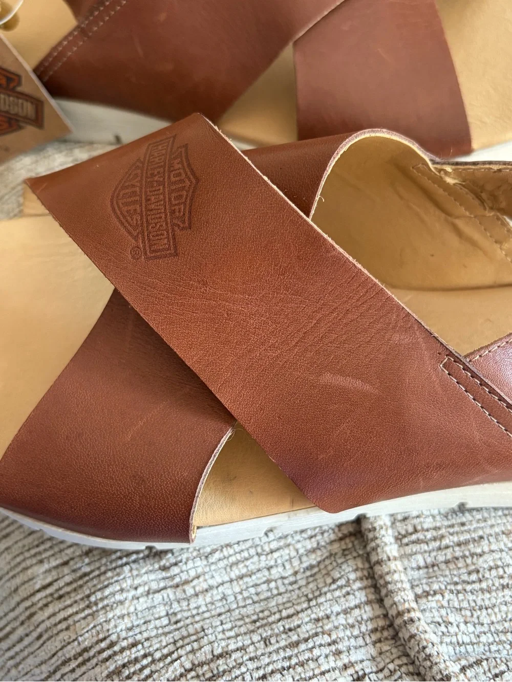 Harley-Davidson brown leather
